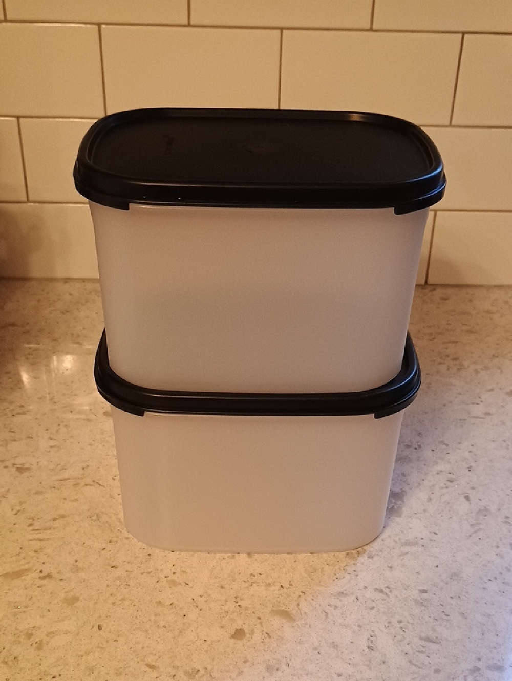 Tupperware Modular Mates Rectangle #2 Storage Containers With Lids- Set of 2